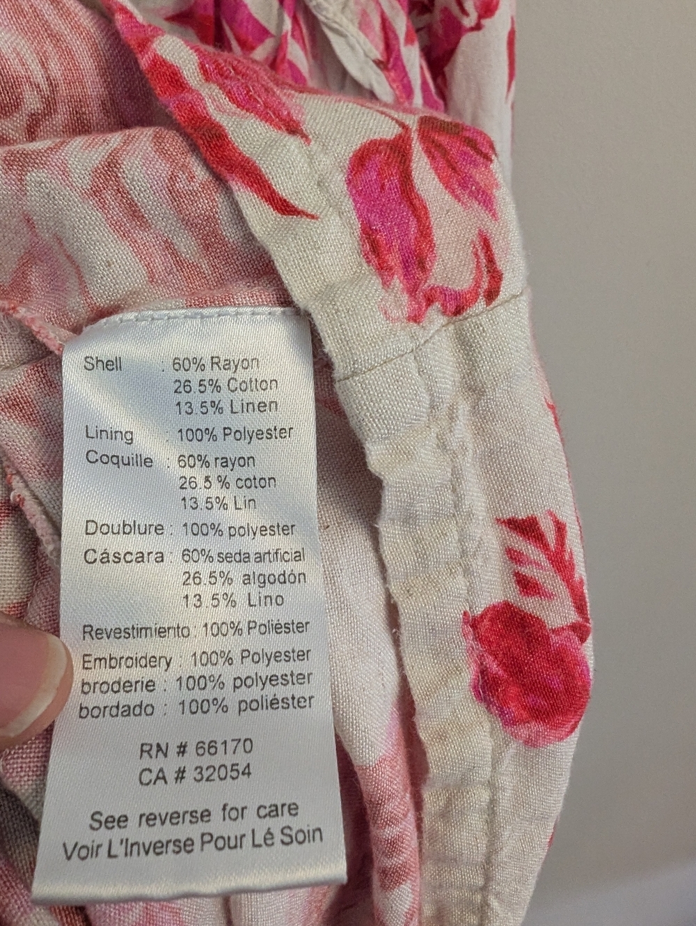 Vineet Dahl Anthropologie Pink Toile Linen Embroidered Dress Size L - Picture 6 of 8